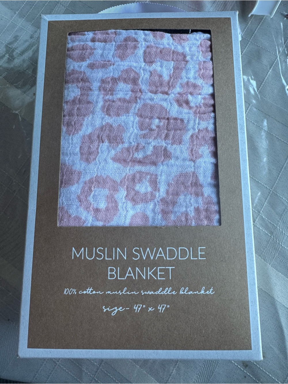Mudpie- Pink and White Leopard Swaddle